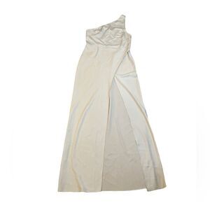 BHLDN Sz 16 Satin Maxi Sand Dress High side slit